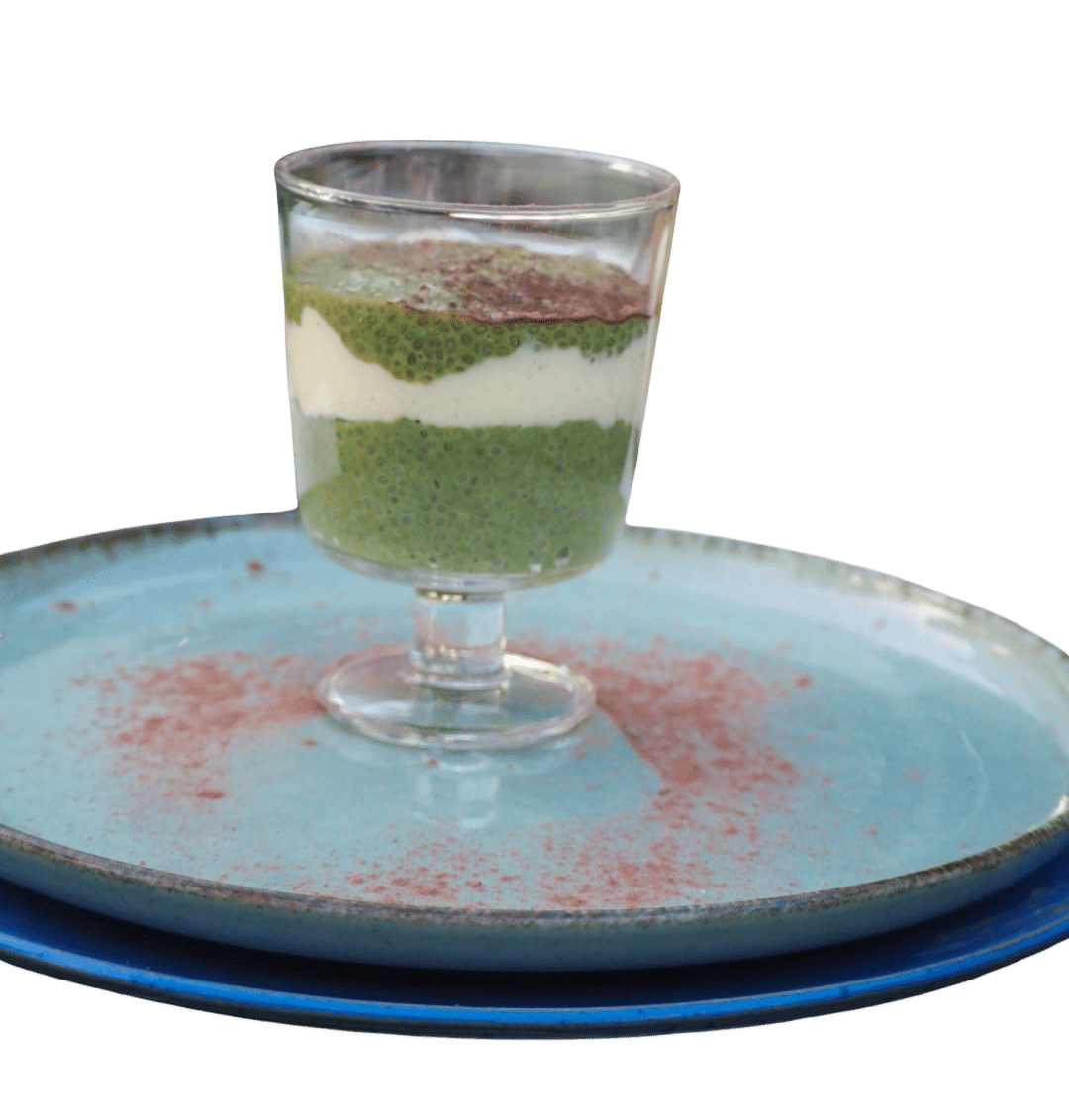 Pudding de chía y matcha